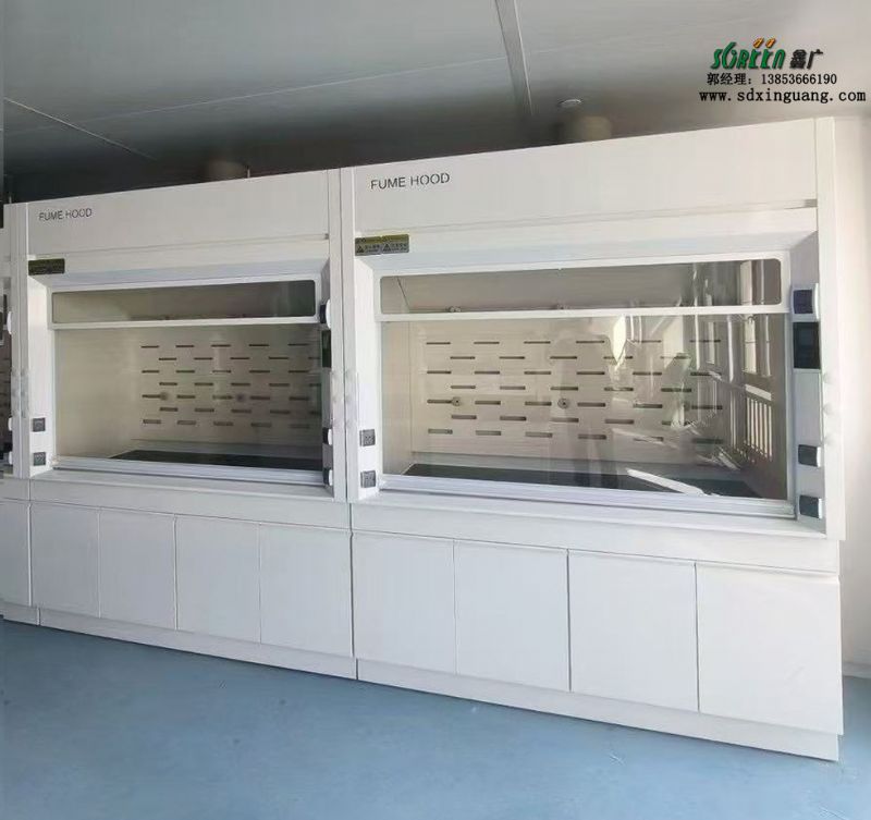 山東通風柜廠家全鋼落地通風櫥試驗臺邊臺